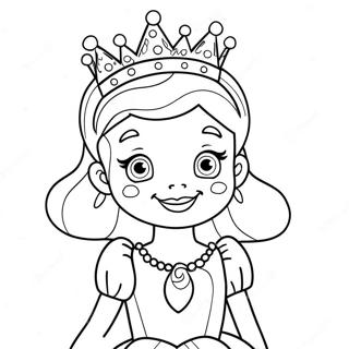 Sparkly Pinkalicious Princess Coloring Page 7445-6055