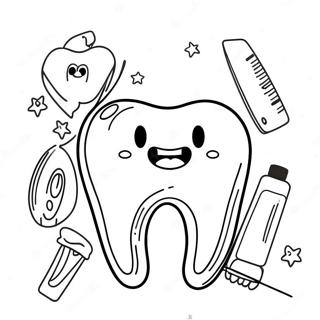 Children S Dental Health Month Coloring Page 74465-61435