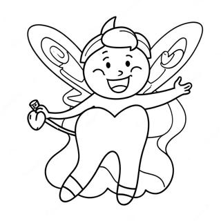 Happy Tooth Fairy Coloring Page 74466-61438