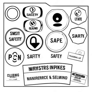 Safety Signs Coloring Page 74495-61455