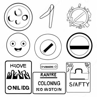 Safety Signs Coloring Page 74495-61456