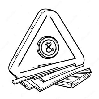 Bright Caution Sign Coloring Page 74496-61459