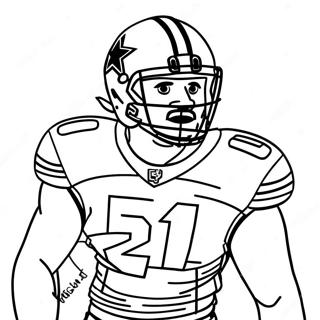 Ezekiel Elliott Coloring Page 74505-61463