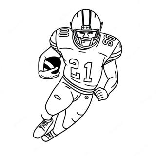 Ezekiel Elliott Running With Football Coloring Page 74506-61469