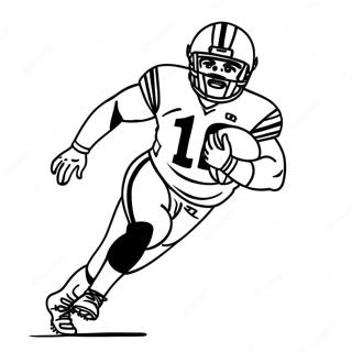 Ezekiel Elliott Running With Football Coloring Page 74506-61471