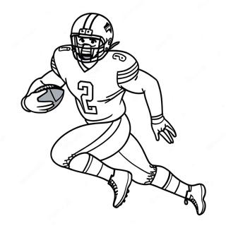 Ezekiel Elliott Running With Football Coloring Page 74506-61472