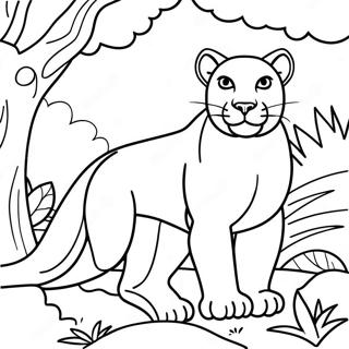 Bagheera Jungle Coloring Page 74545-61494