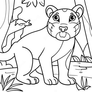 Bagheera Jungle Coloring Page 74545-61496