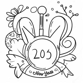 New Year 2024 Coloring Page 7454-6058