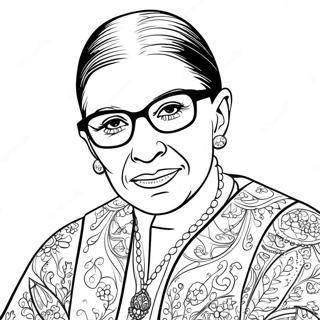 Ruth Bader Ginsburg Coloring Page 74555-61499