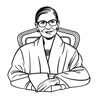 Ruth Bader Ginsburg In Robes Coloring Page 74556-61510