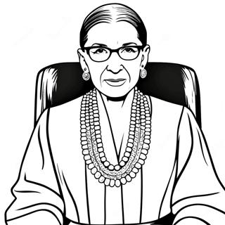 Ruth Bader Ginsburg In Robes Coloring Page 74556-61512