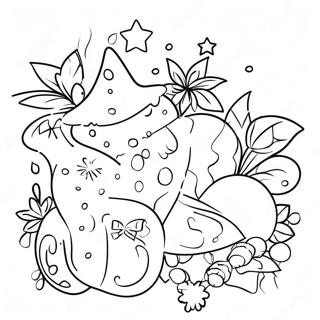 Festive New Year Celebration Coloring Page 7455-6062