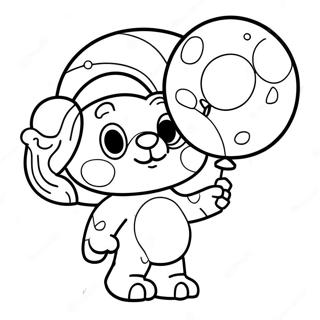 Izzy With Colorful Balloons Coloring Page 74566-61517