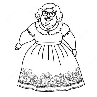 Funny Madea In A Dress Coloring Page 74576-61528