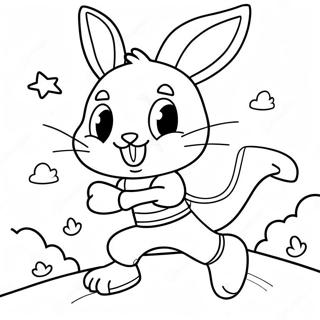 Super Rabbit Boy In Action Coloring Page 74586-61545