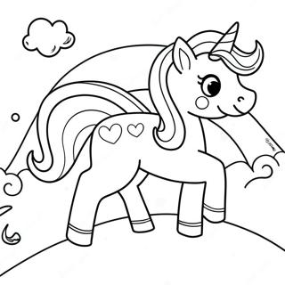 Pink Rainbow Friends Coloring Page 74625-61571