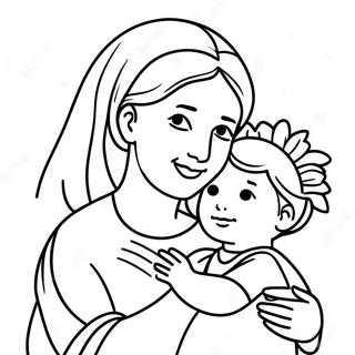 Christian Mothers Day Coloring Pages