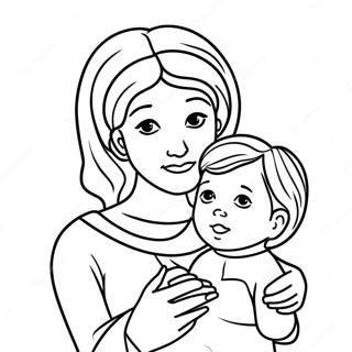 Christian Mothers Day Coloring Page 74635-61566