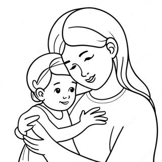 Heartwarming Christian Mothers Day Coloring Page 74636-61573