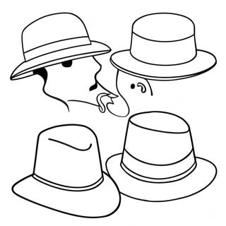 Hats Coloring Page 7464-6066