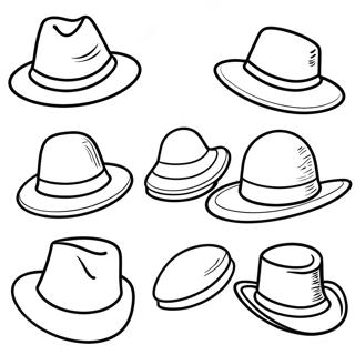 Hats Coloring Page 7464-6068