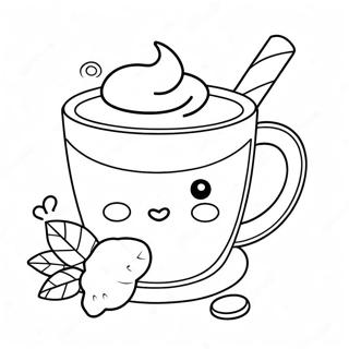 Cute Hot Chocolate Coloring Pages