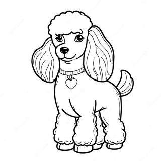 Poodle Coloring Page 7484-6082