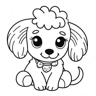 Cute Poodle Puppy Coloring Page 7485-6088