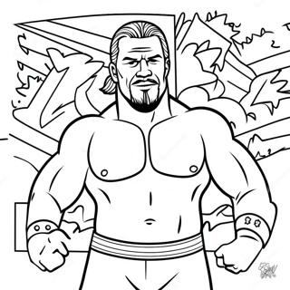 Colorful Wwe Wrestler Hidden Objects Coloring Page 7525-6118