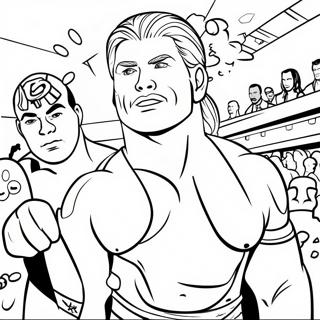 Colorful Wwe Wrestler Hidden Objects Coloring Page 7525-6119