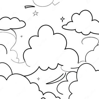 Heavenly Clouds Coloring Page 7534-6121