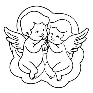 Angelic Cherubs Coloring Page 7535-6127