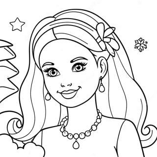 Barbie Christmas Coloring Pages