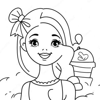 Barbie Christmas Coloring Page 7554-6140