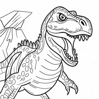 Indominus Rex Roaring Coloring Page 7565-6149