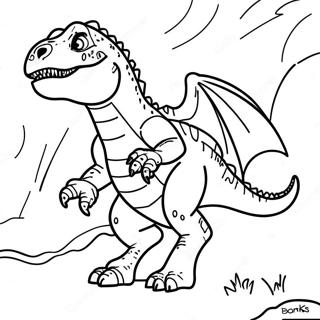 Indominus Rex Roaring Coloring Page 7565-6150