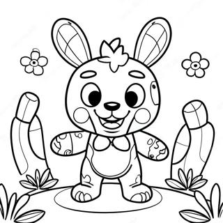 Cute Spring Trap Character Coloring Page 7575-6157