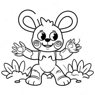 Cute Spring Trap Character Coloring Page 7575-6160