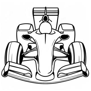 F1 Racing Car Coloring Page 7584-6162