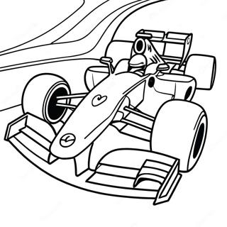 F1 Racing Car Coloring Page 7584-6164