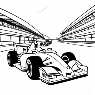 Fast F1 Race Track Coloring Page 7585-6167