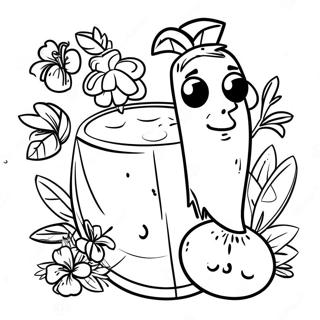 Luau Coloring Page 7594-6170