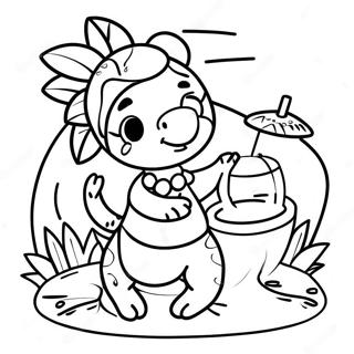 Luau Coloring Page 7594-6172