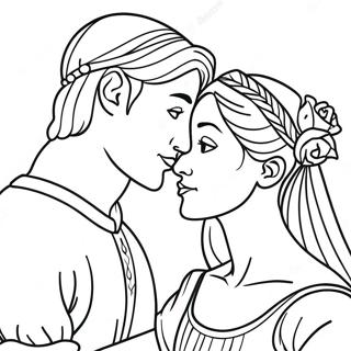 Romantic Romeo And Juliet Coloring Page 7605-6181