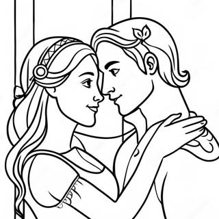 Romantic Romeo And Juliet Coloring Page 7605-6183