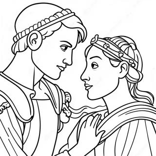 Romantic Romeo And Juliet Coloring Page 7605-6184