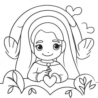 Religious Valentine Coloring Pages