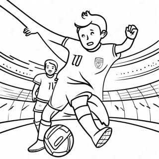 Exciting Football Match Coloring Page 762-609