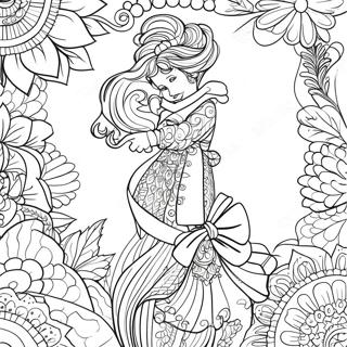 Bow Coloring Page 7634-6204